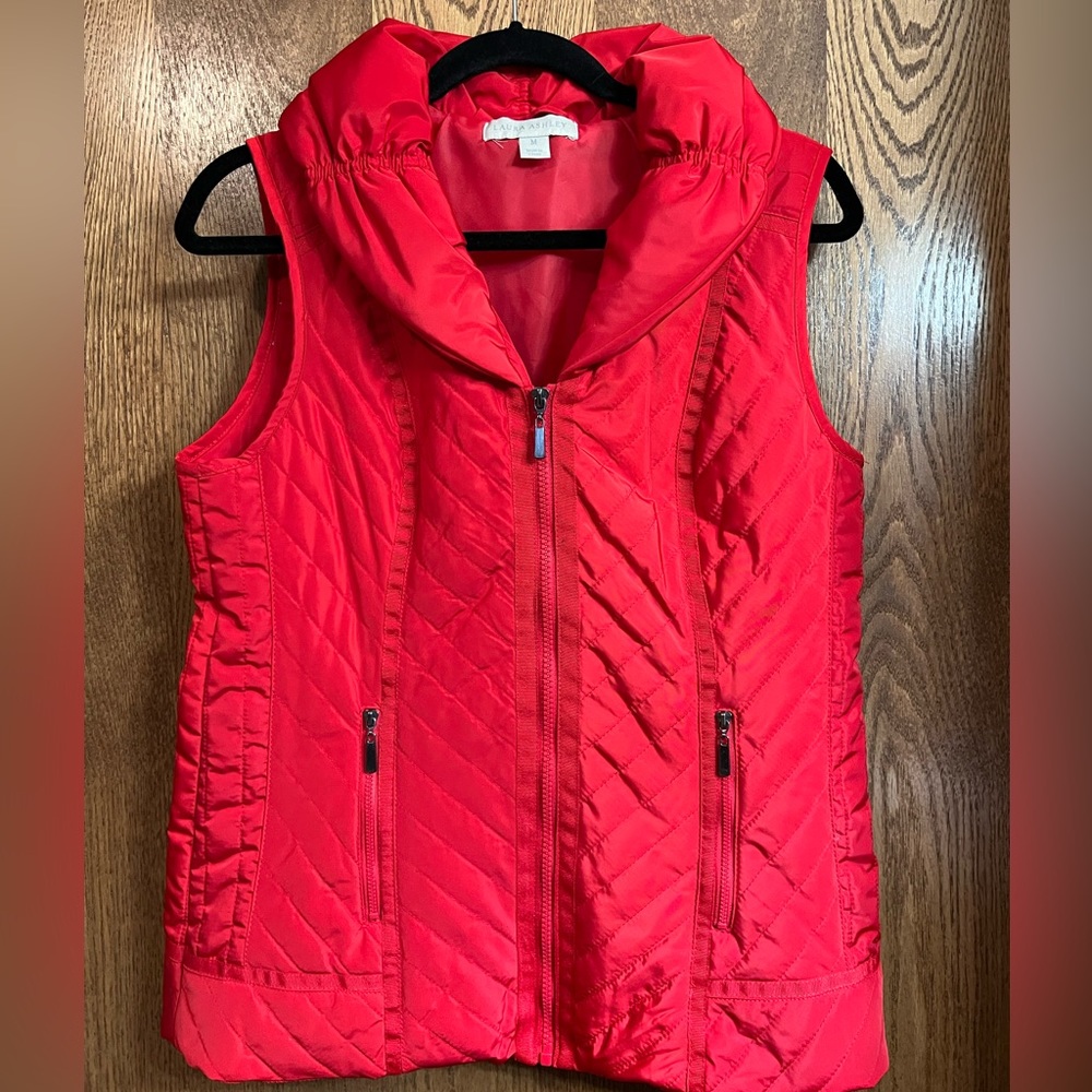 Laura Ashley Women’s Vest. Red. Size Medium
